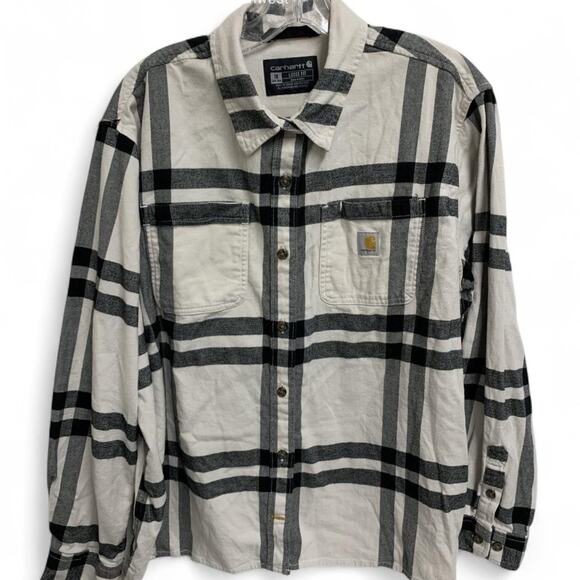 Carhartt Plaid Flannel Long Sleeve Pockets Rugged Flex Loose Fit 1X 16W - 18W - Picture 1 of 5